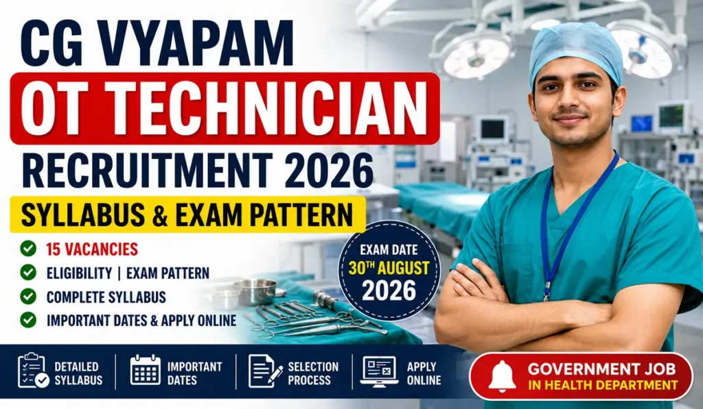 CG Vyapam OT Technician Recruitment 2026
