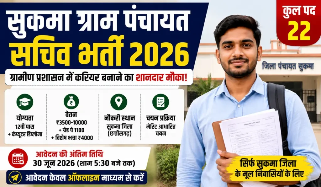 Sukma Gram Panchayat Sachiv Bharti 2026