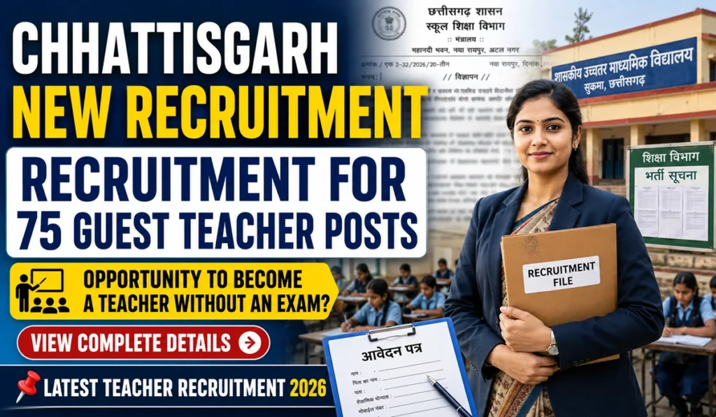 Sukma Guest Teacher Recruitment 2026