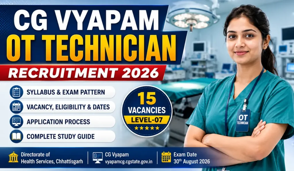 CG Vyapam OT Technician Recruitment 2026