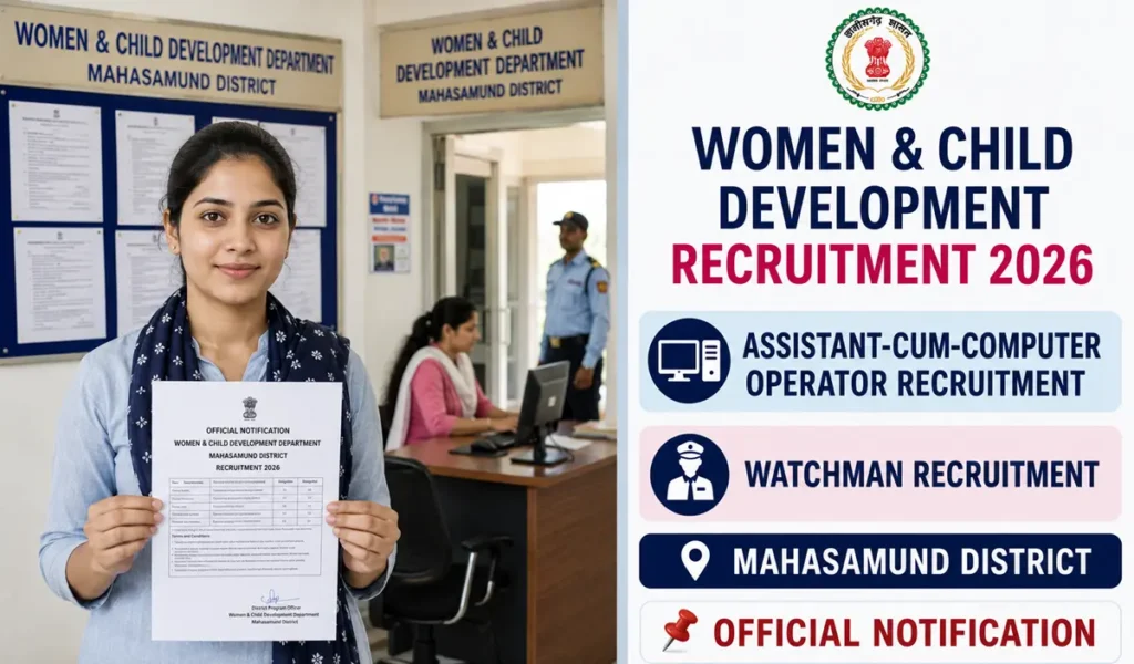 Mahasamund WCD Recruitment 2026