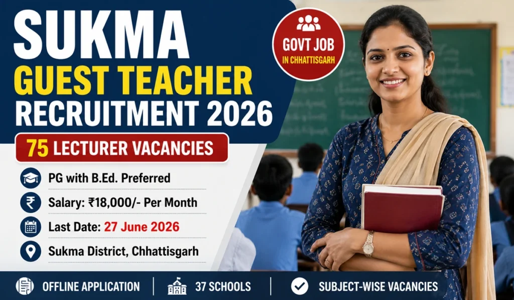 Sukma Guest Teacher Recruitment 2026