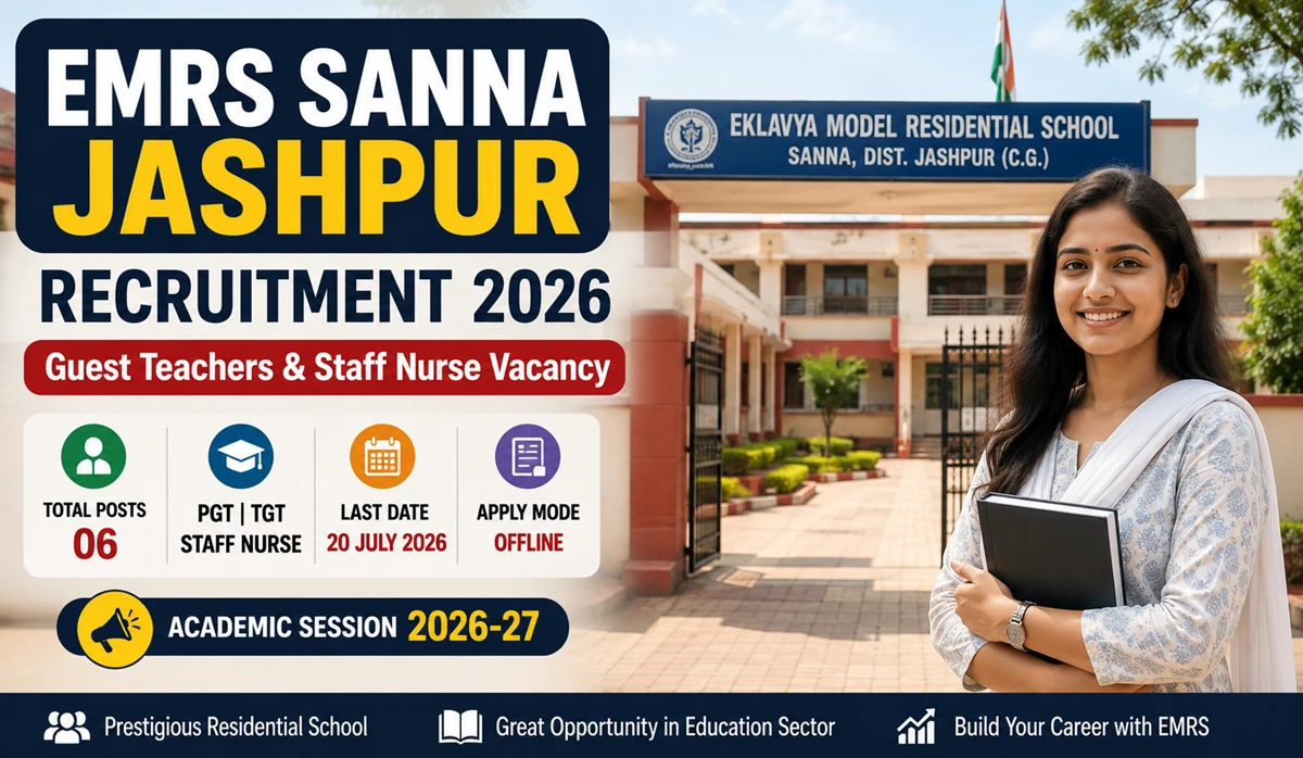 EMRS Sanna Jashpur Recruitment 2026