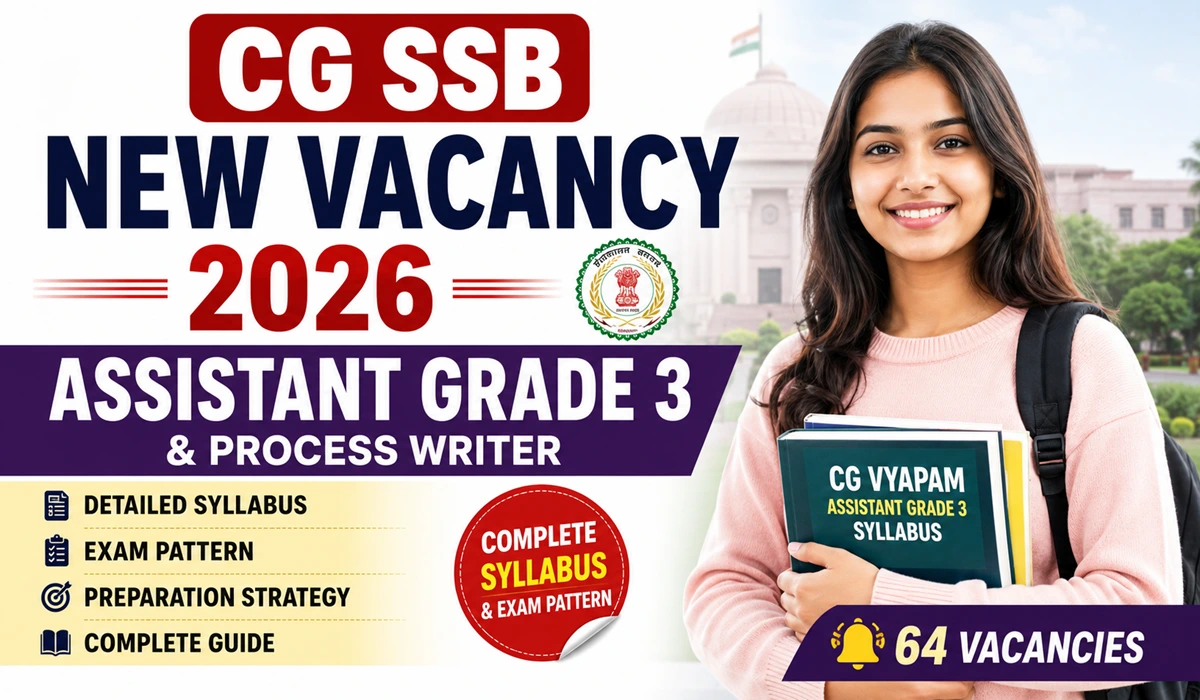 CG Vyapam Assistant Grade 3 Syllabus 2026