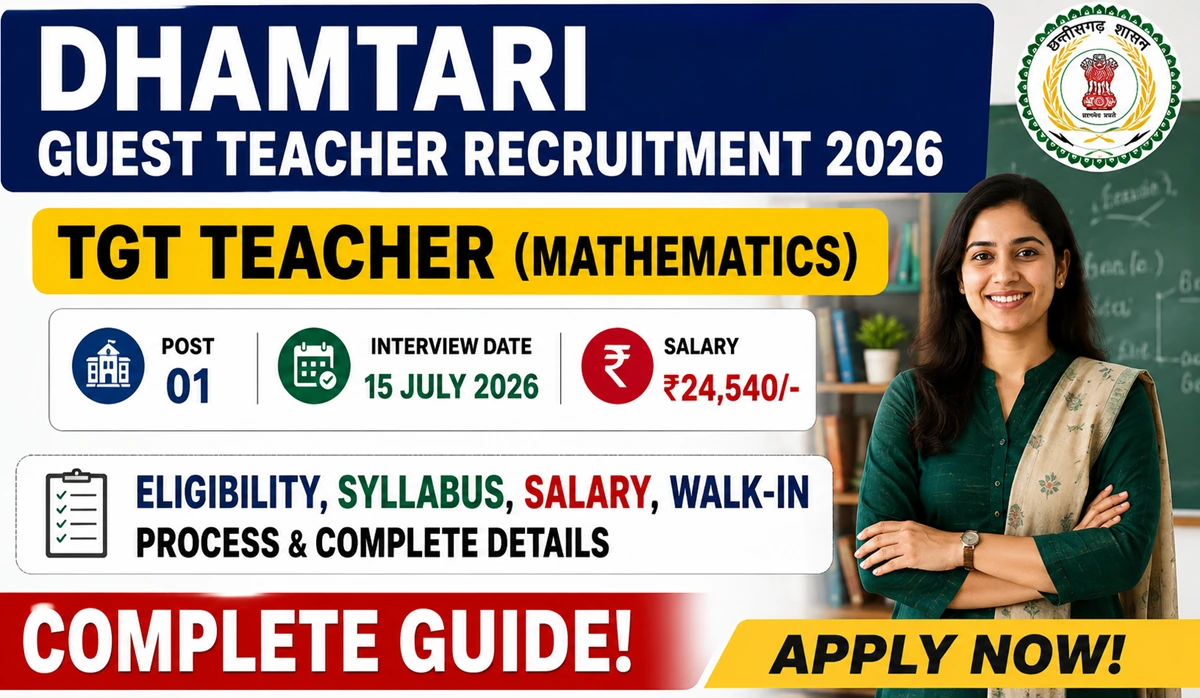 Dhamtari Guest Teacher Recruitment 2026